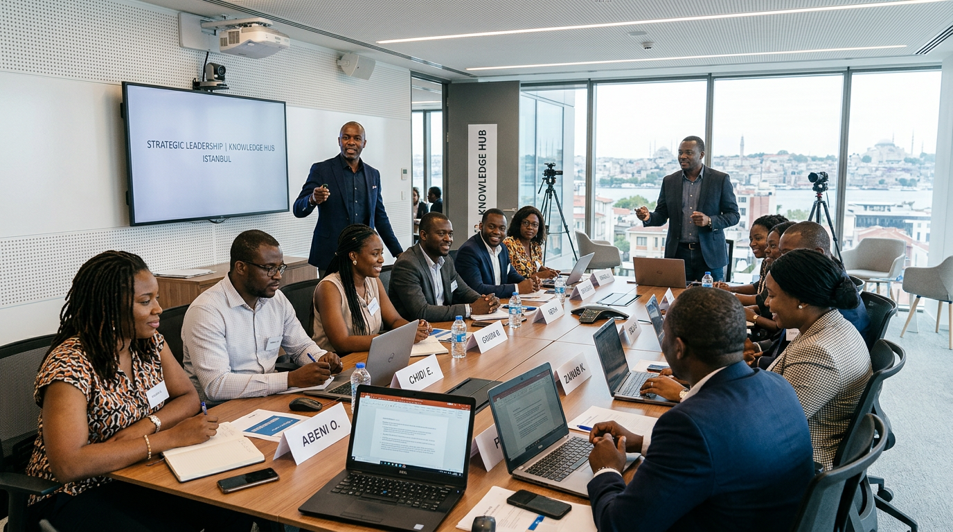 Group of African professionals attending a corporate training seminar in Türkiye