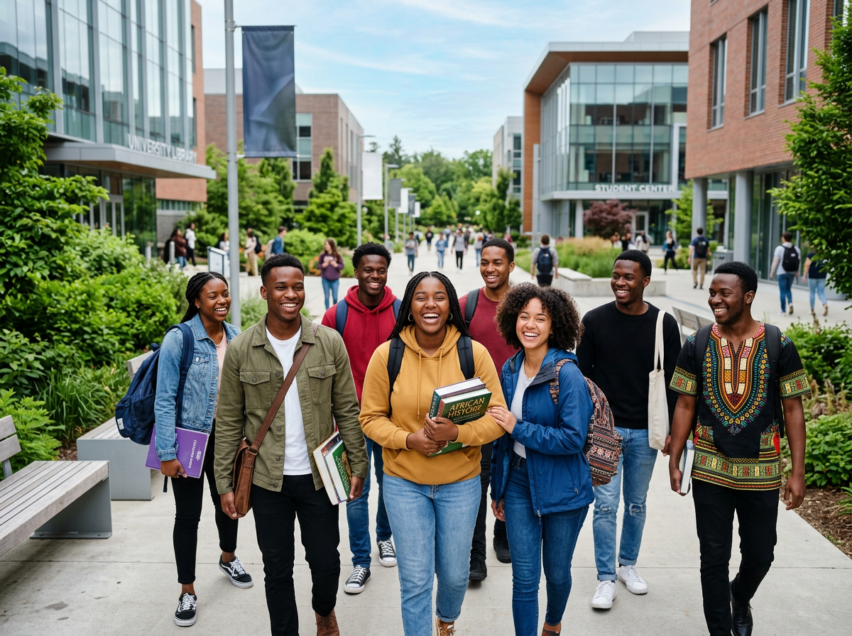 A student advisor helping an international applicant